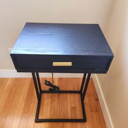 Bedside Table With Built-in Chargers