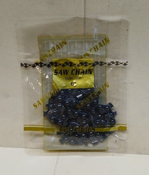 QTY 1) ELECTRIC SAW CHAINS - MINI 1/4 6" -