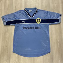 LEEDS UNITED 1(contact info removed) AWAY FOOTBALL SHIRT SOCCER JERSEY PUMA  Mens Large 