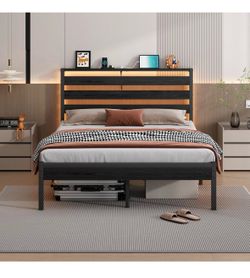 FULL SIZE LED BED FRAME FOR SALE – EXCELLENT CONDITION! 🛏️