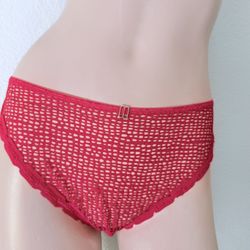 Rare Vintage Freya Rio Bikini Bottom Hot Pink Mesh Swim Brief size Large New