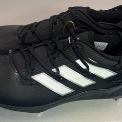 Brand New Adidas Afterburner Black White Metal Baseball Cleats Men Size 11.5