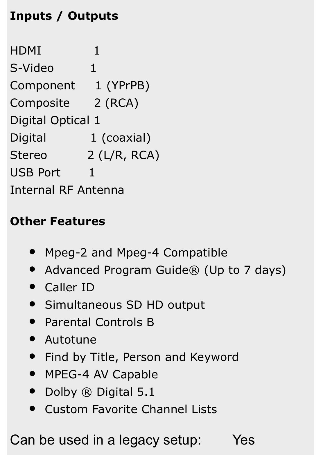 H21100 Directv HD/ DVR Receiver w/ Remote, Power Cord, & original box