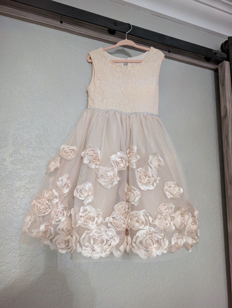 Beautiful Ivory Flower Girl Dress 6/7T