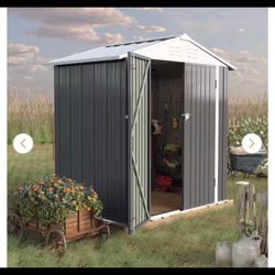 6 ft. W x 4 ft. D Outdoor Storage Metal Shed Utility Patio Shed