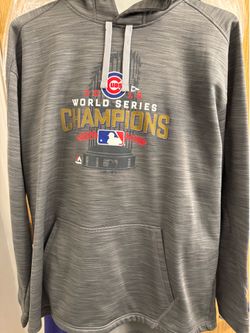Men's Majestic Cubs World Series Champions 2016 Hoodie XL Dry Cleaned USED