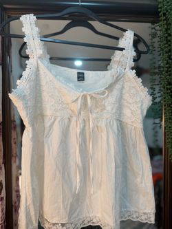 White lace shirt