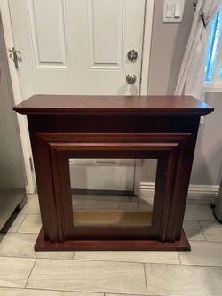 36" Electric Fireplace Mantel Wooden Surround Firebox, TV Stand (Fireplace Not Included)