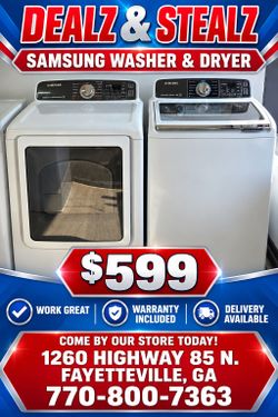 Samsung Washer & Dryer 
(Works Great/ Comes w/ Warranty)