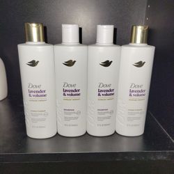 2 Shampoo And 2 Conditioner Dove Lavender And Volume Damage Therapy 12oz