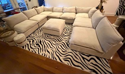9 Piece Beige Sectional Sofa