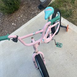 Girls, Bike With Training Wheels