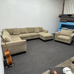 75% OFF ($3k Retail) Macy’s Sectional Couch Set with Extra Chair / Loveseat