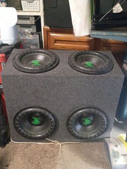 4 12in audio (contact info removed)watt subwoofers and enclosure