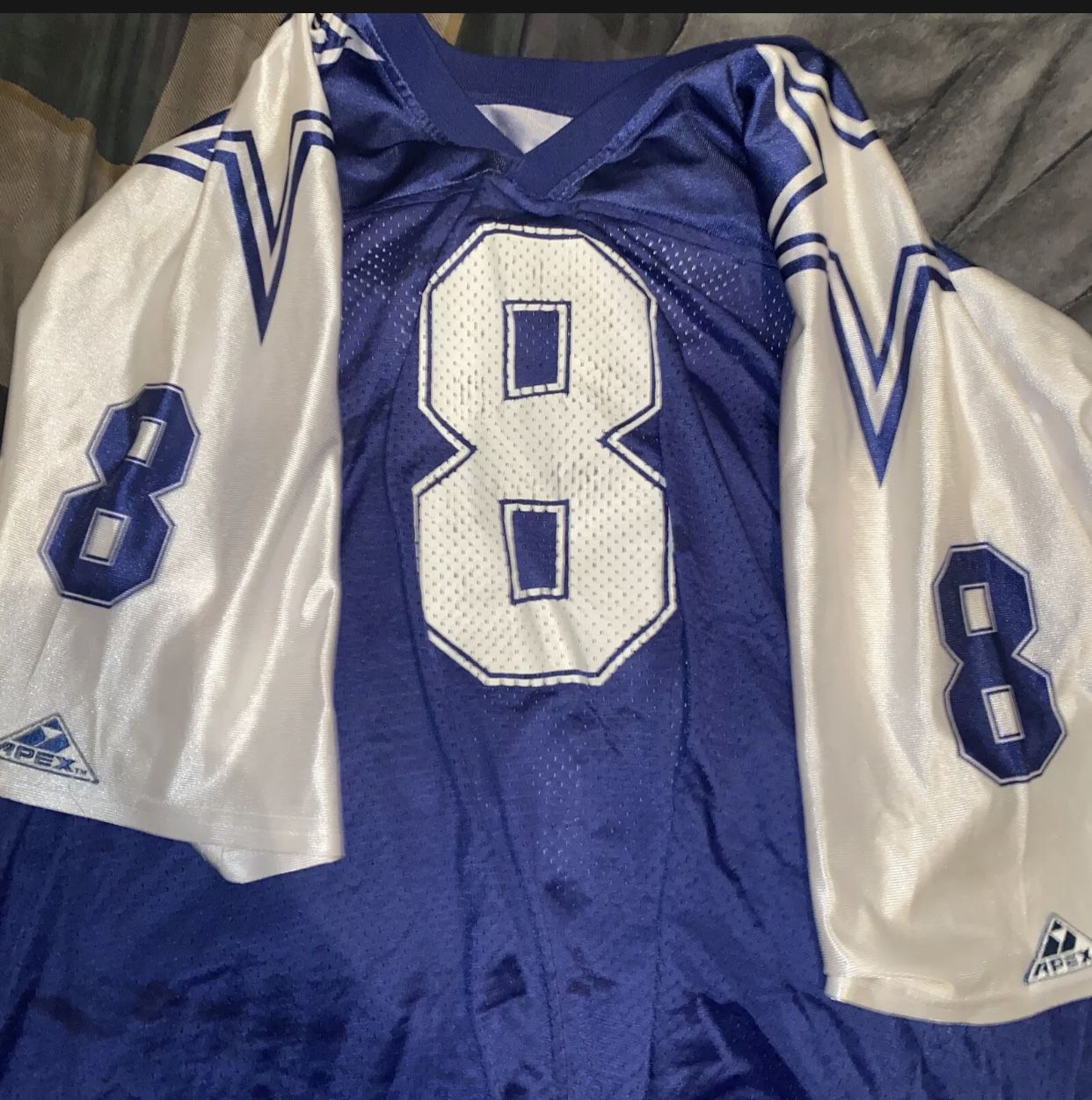 Vtg 90s Dallas Cowboys Troy Aikman Apex NFL Football Jersey XXL