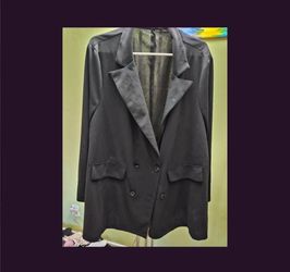 Womens Black Two-Piece Pant Suit 3X