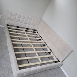 Wood Upholstered FULL Size Floor Bed Frame