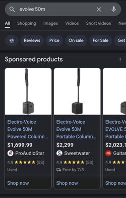 Evolve 50m $1000 obo