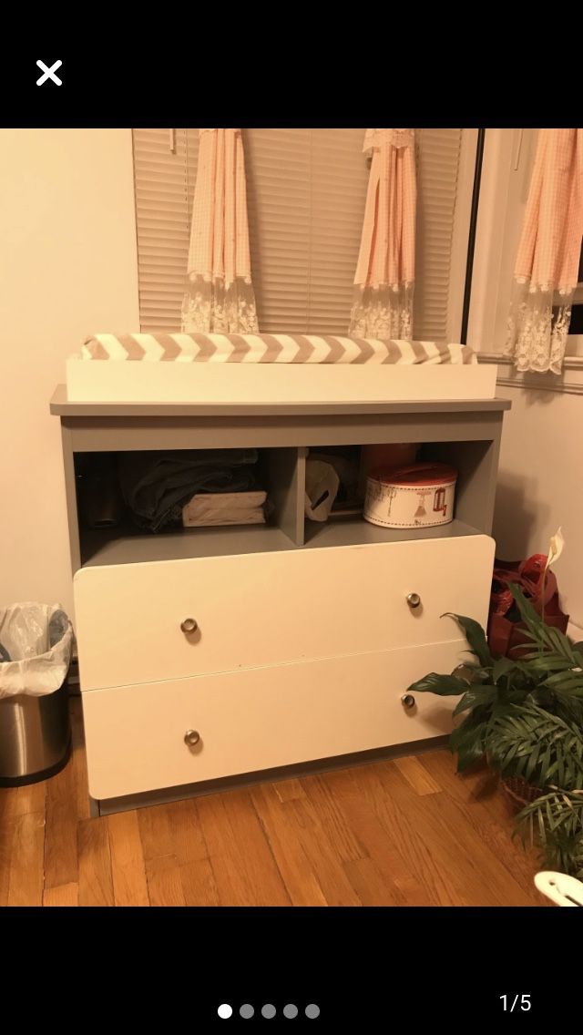 Diaper changing table with pad and cover