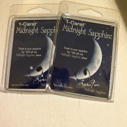 2 Beautiful 1ct Midnight Sapphires