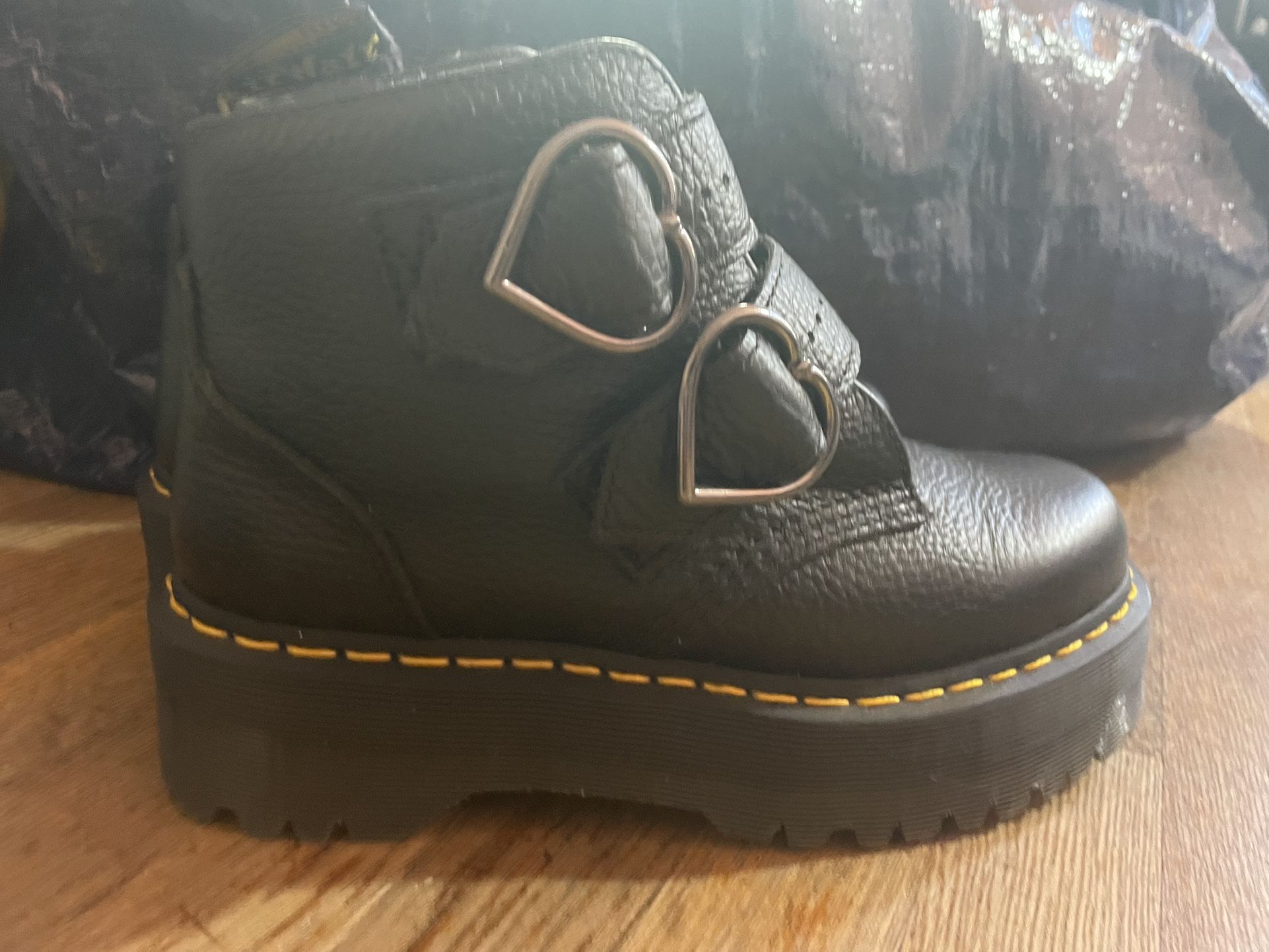Dr. Martens Devon Heart Leather Platform Boots