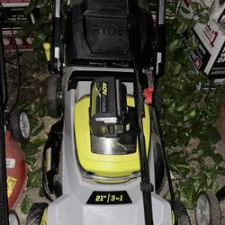 Lawnmower Rioby Con Battery Charger 