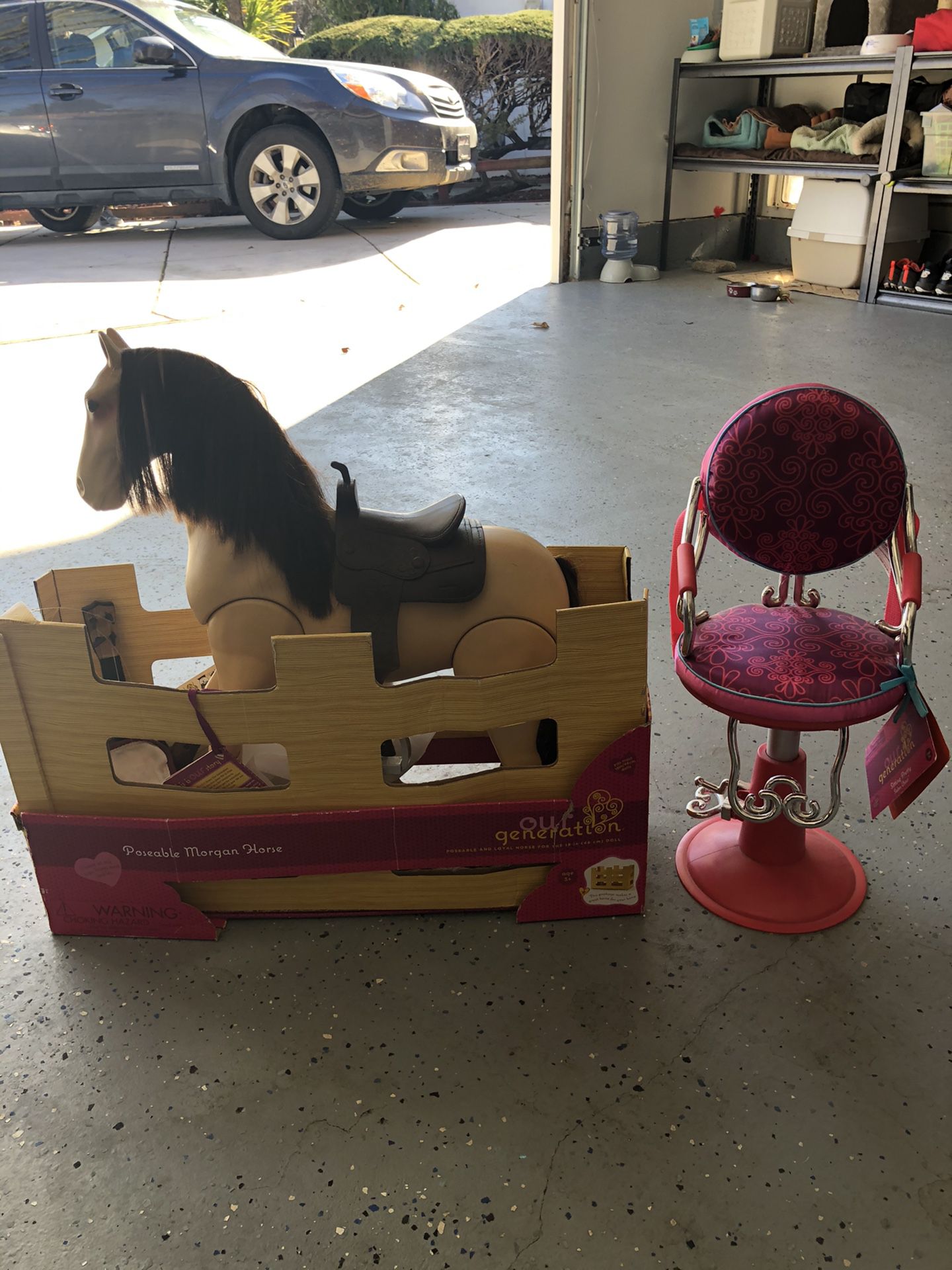 Toys - salon chair and horse for ‘American Girl’