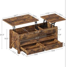 Coffee Table Built In Trays (still in the box)