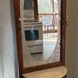 Vintage Foyer Entryway Halltree with Maple Top & Coat Hooks 79H x 27W x 12Dp