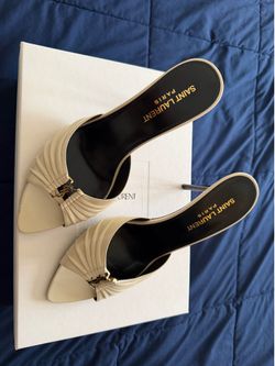 YSL BABYLONE MULES IN SMOOTH LEATHER