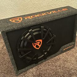 Rockville RWS12CA Slim 1200 Watt 12" Amplified Powered Car Subwoofer Enclosure
