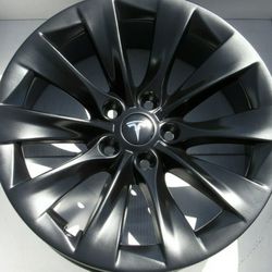 19” Tesla Model S Wheels Rims Satin Black Powder Coat Exchange 