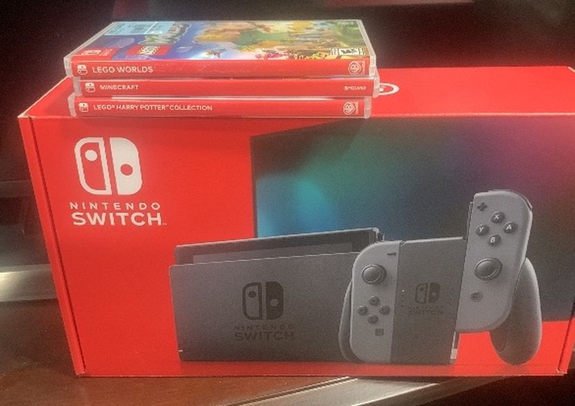Nintendo Switch With 3 Games