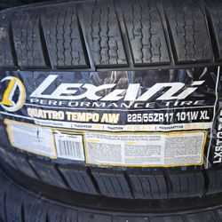 Set of Lexani Quattro Tempo A/S Performance Tires – 225/55ZR17 – $70 Each