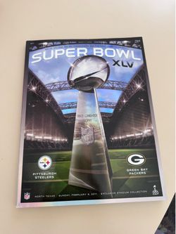 2011 Super Bowl 45 Program Pittsburgh Steelers Green Bay Packers NEW