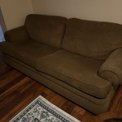 Brown pullout couch