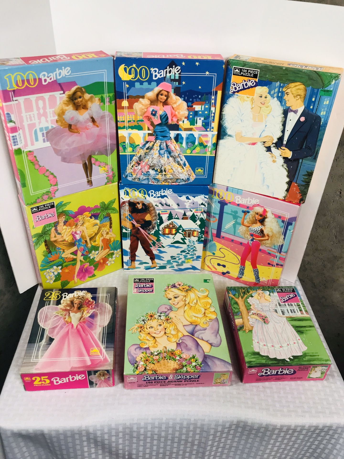 Vintage sealed 80’s 90’s Mattel Barbie Puzzles Lot