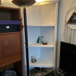 White Corner Display Shelf / Bookcase