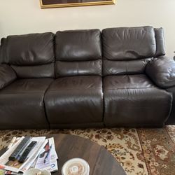 Two Section Leather Sofas ,  3 Seater  +  2 Seater 