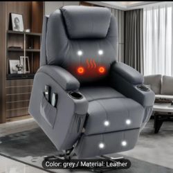Lift Gray MASSAGE W HEAT RECLINER NEW IN BOX