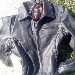 First Classics Heavy Duty Women's Braided Leather Jacket