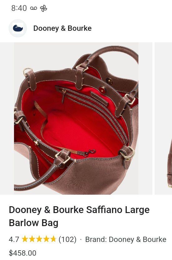 Dooney & Bourke Handbag, Saffiano Barlow Satchel
