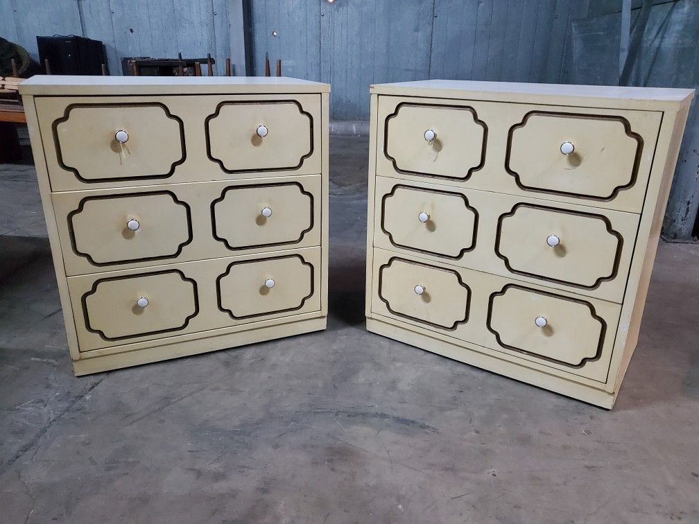 Pair Of Vintage Dorothy Draper Style Chests