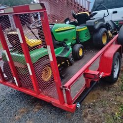 Zero Turn And Riding Mow And Trailer 