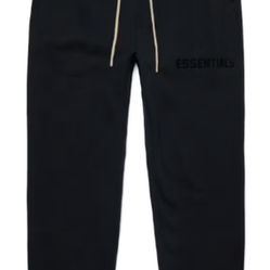 Authentic Fear of God ESSENTIALS Medium Jet Black Joggers