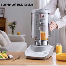 Quiet Blender Commercial Low noise Soundproof Heat Milk, Soup, Quiet Smoothie Blender 48oz./1.5L Self-Cleaning