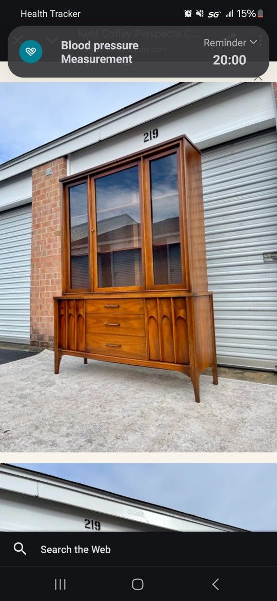 Mid Century Kent Coffey Perspecta China Cabinet
