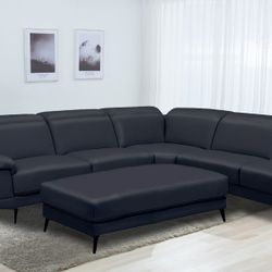 LEATHER GEL SOFA WITH OTTOMAN!!! ONLY $10 DOWN AND 90 DAYS TO PAY!!! SAME DAY DELIVERY!!!