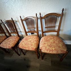 6 Wood Chairs 