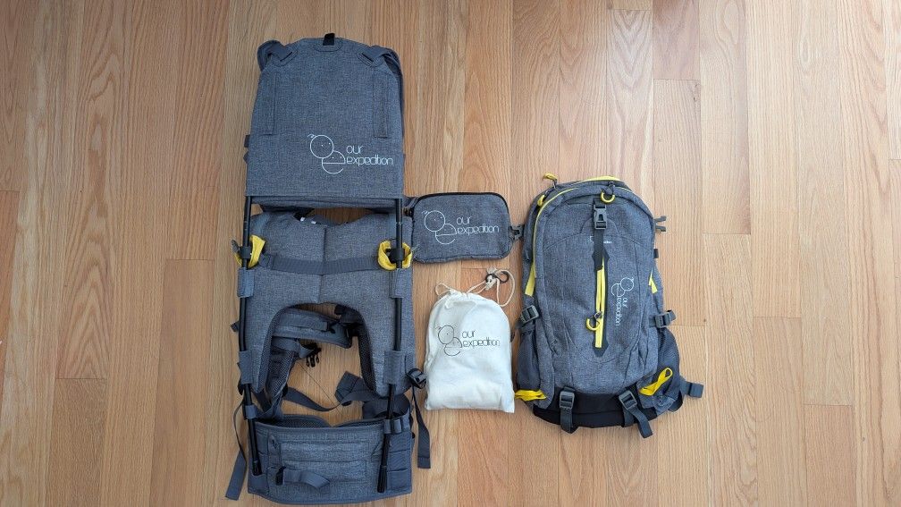 OE Hiking Carrier for Child and Toddler with Sunshade and Detachable Backpack by Our Expedition